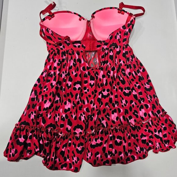 Leopard Print Babydoll Chemise Lingerie - Picture 8 of 8